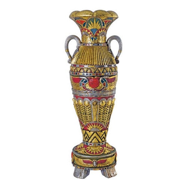Temple Of Luxor Large scale Egyptian Urn Vase Display Decorative Art